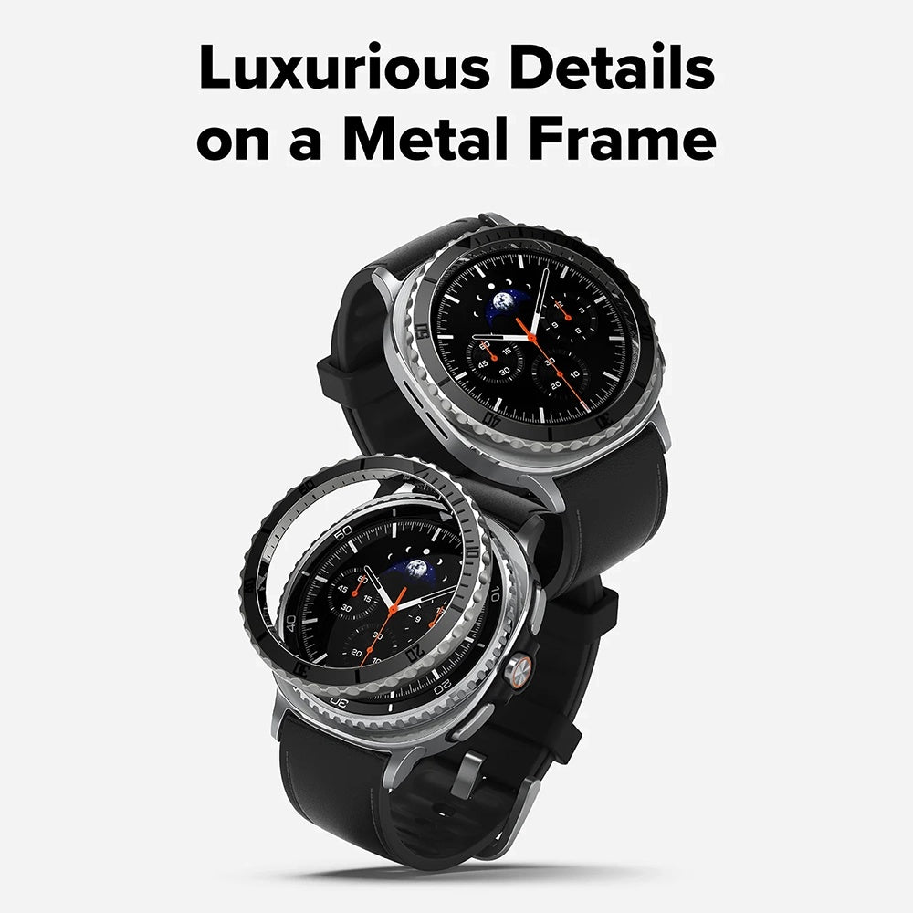 Rama Protectie Ringke Premium Styling pentru Samsung Galaxy Watch8 Classic, Neagra