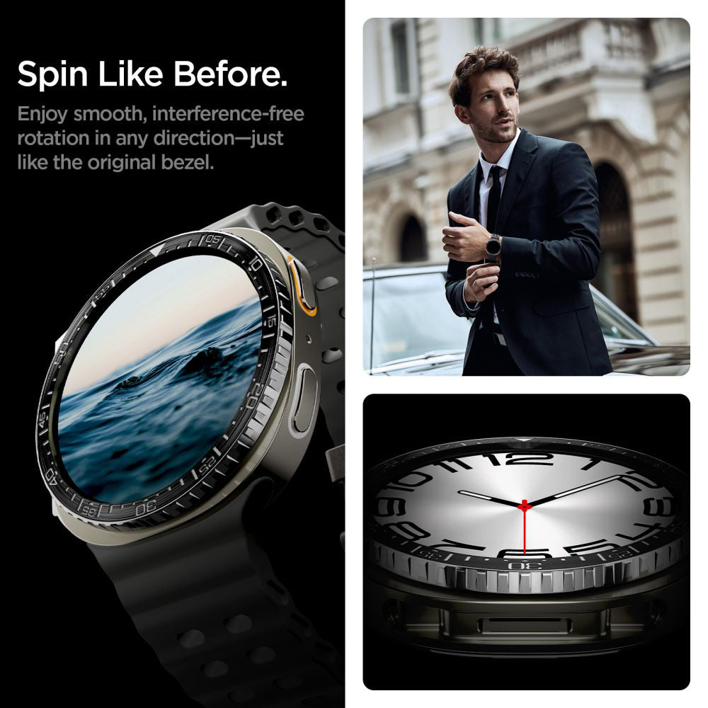 Rama Protectie Spigen Tune Diver pentru Samsung Galaxy Watch8 44mm, Neagra ACS10008