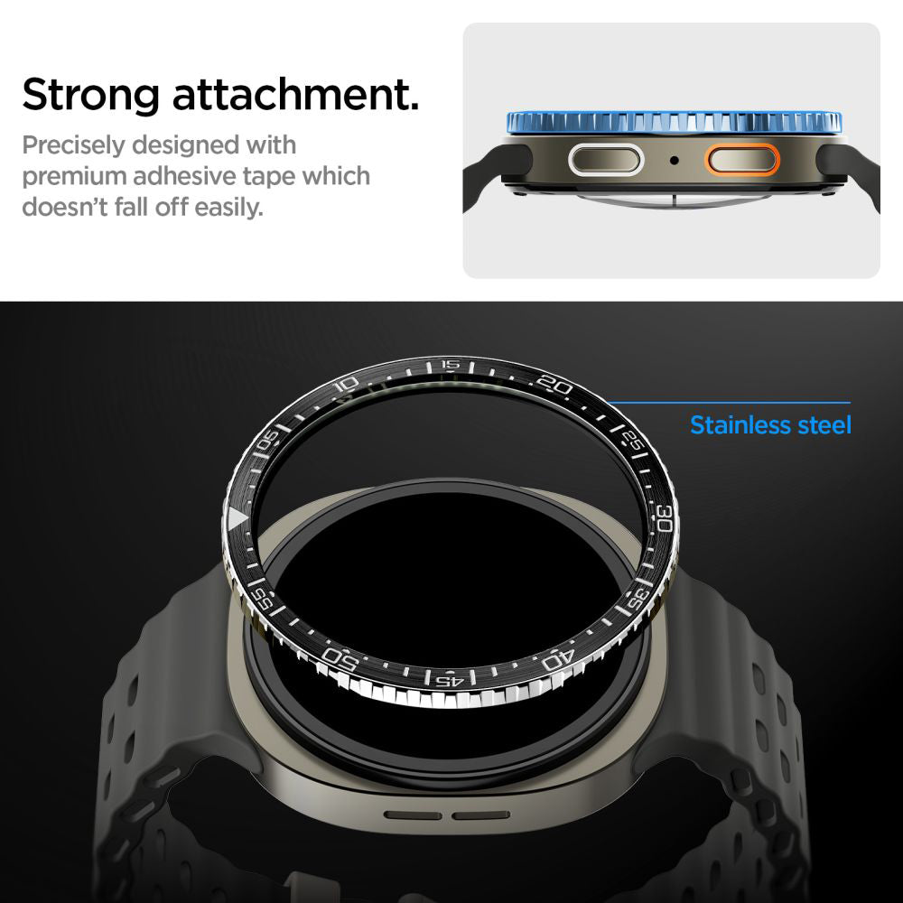 Rama Protectie Spigen Tune Diver pentru Samsung Galaxy Watch8 44mm, Neagra ACS10008