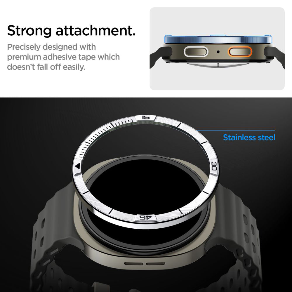 Rama Protectie Spigen Tune Pilot pentru Samsung Galaxy Watch8 44mm, Argintie ACS10009