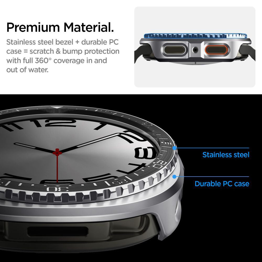 Rama Protectie Spigen Tune Pro Diver pentru Samsung Galaxy Watch8 44mm, Neagra ACS10010