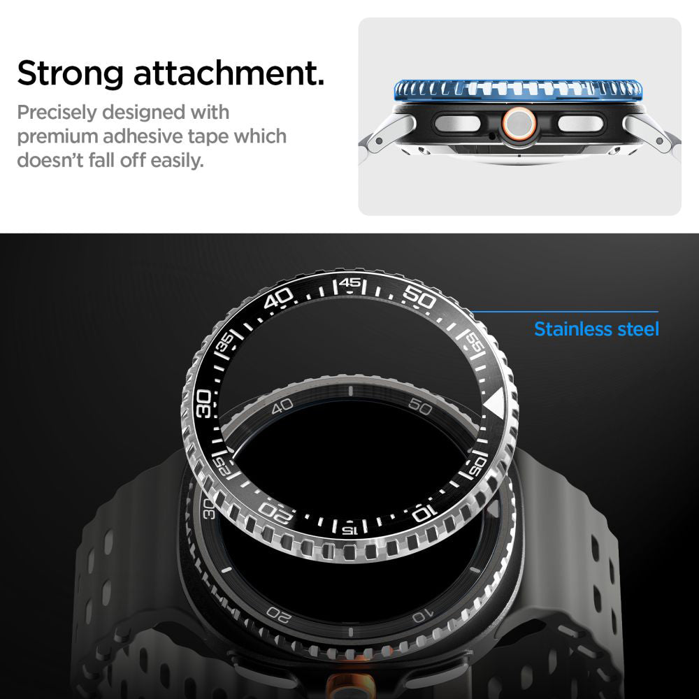 Rama Protectie Spigen Tune Pro Diver pentru Samsung Galaxy Watch8 Classic, Neagra ACS10016