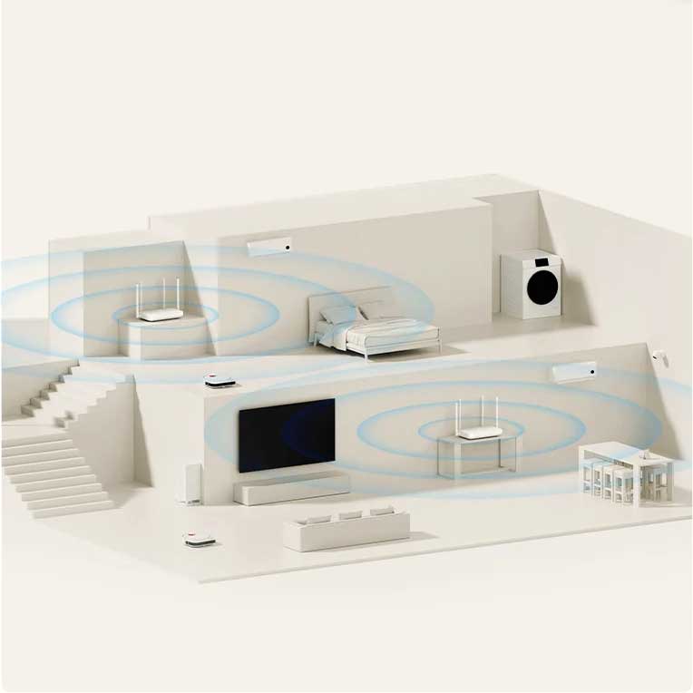 Router Wireless Xiaomi AX1500, Dual Band, Wi-Fi 6, Alb DVB4412GL