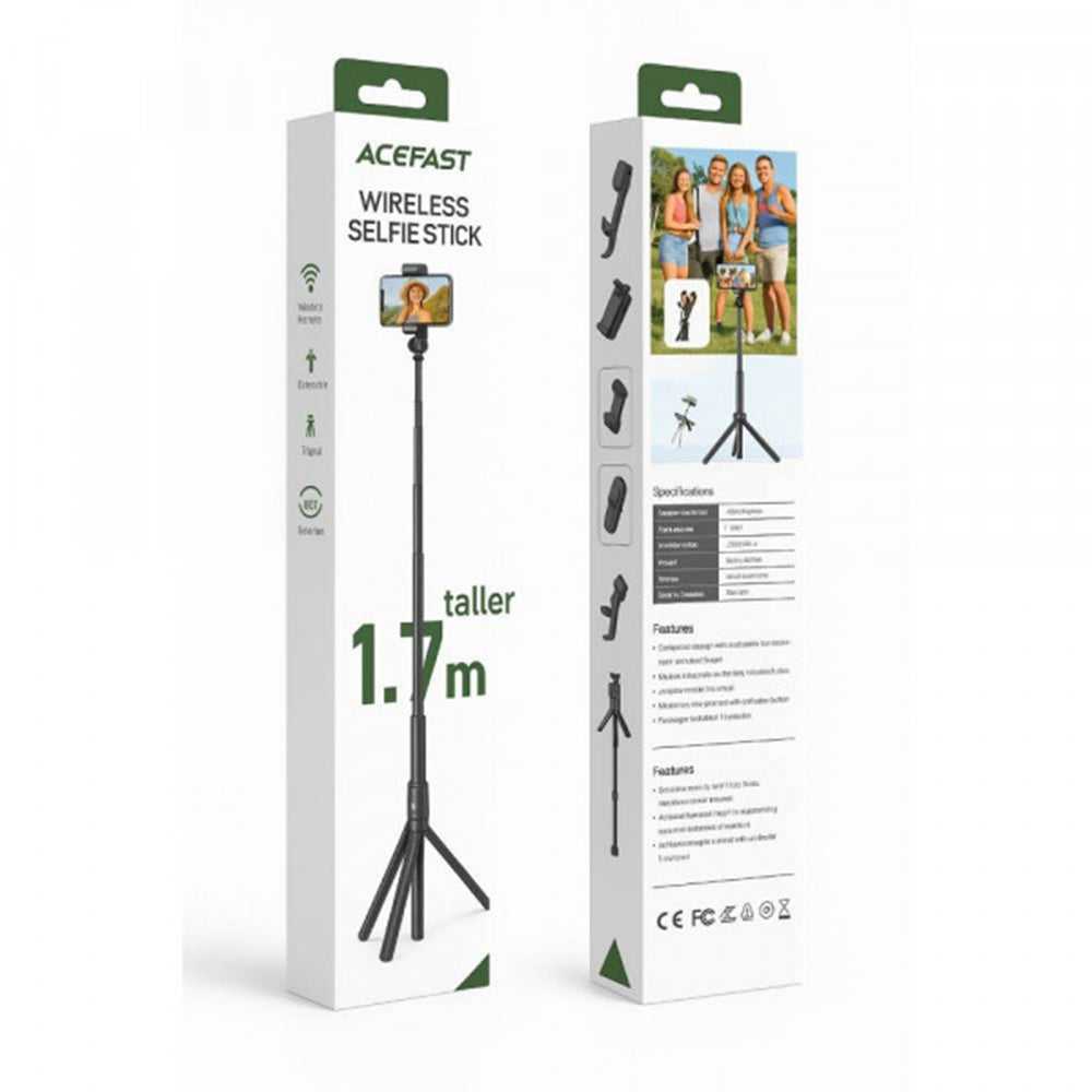 Selfie Stick Bluetooth Acefast E31, Universal, Negru