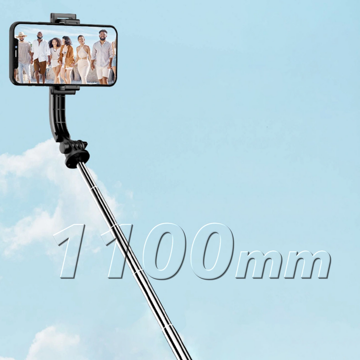 Selfie Stick Bluetooth Dudao F18S 4in1, Universal, Negru