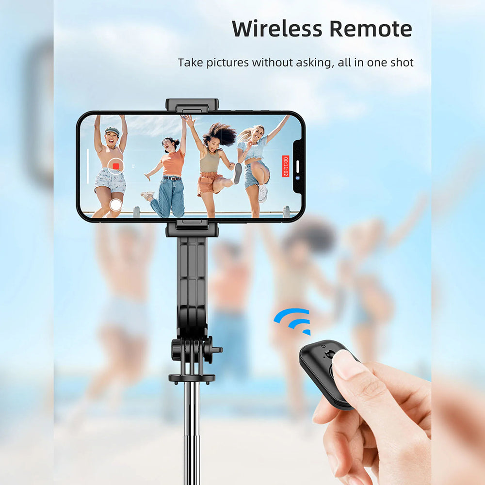 Selfie Stick Bluetooth Techsuit C01, Universal, Negru