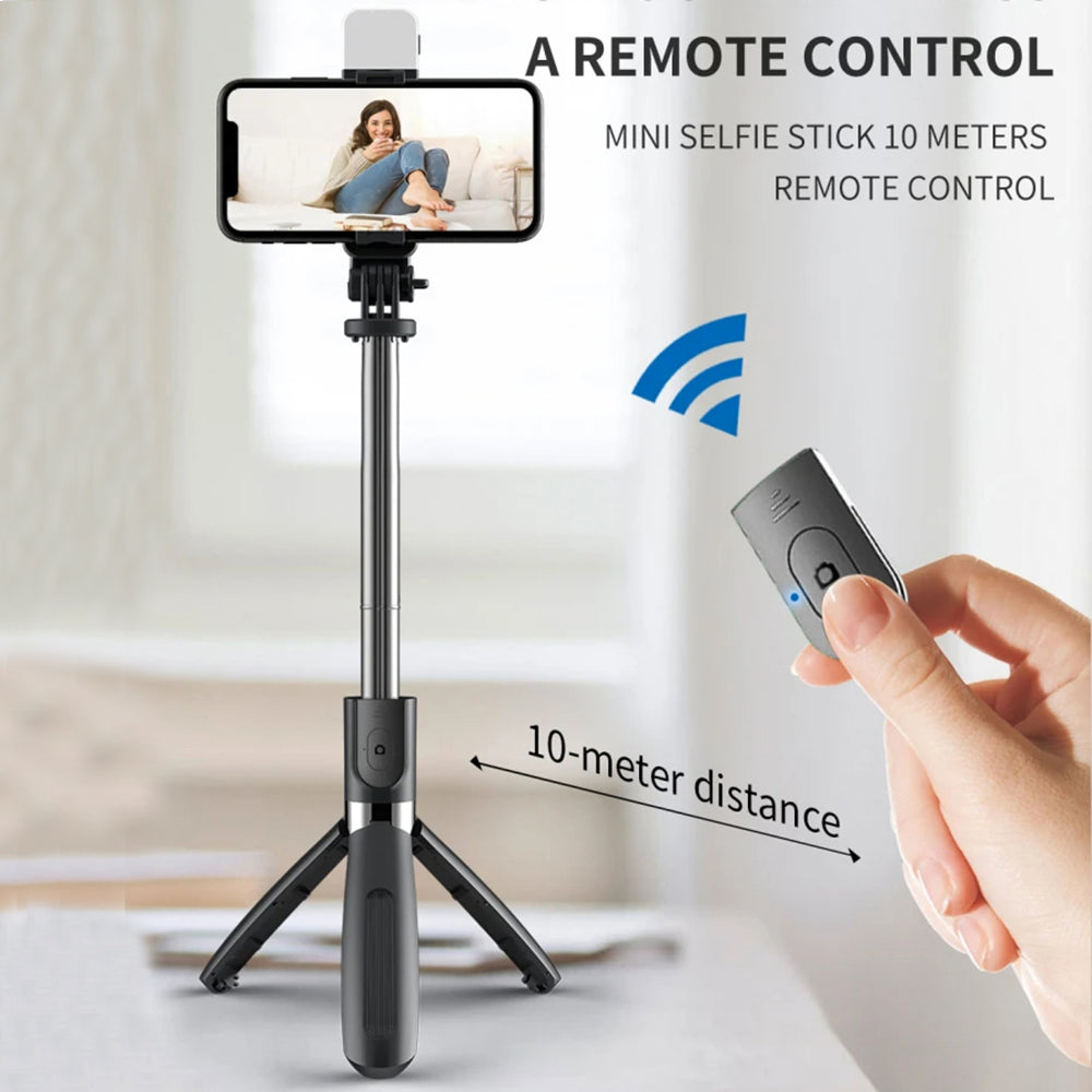 Selfie Stick Bluetooth Techsuit L02s, Universal, Negru