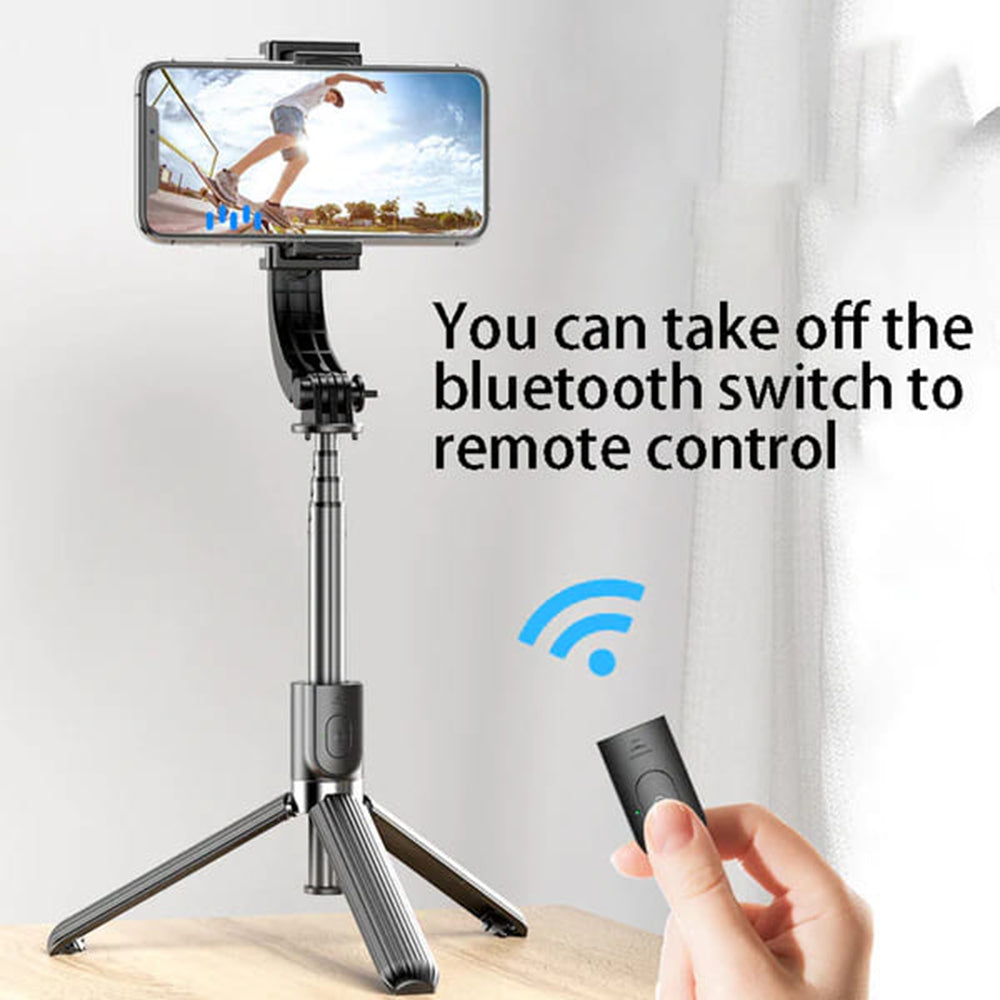 Selfie Stick Bluetooth Techsuit L08, Universal, Negru