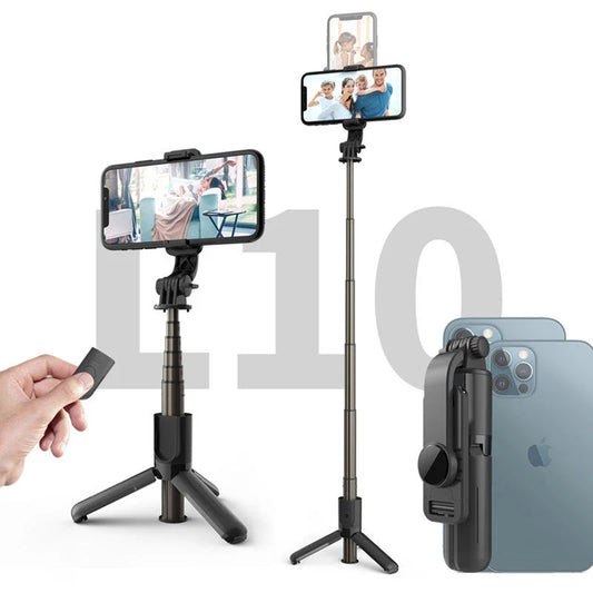 Selfie Stick Bluetooth Techsuit L10, Universal, Negru