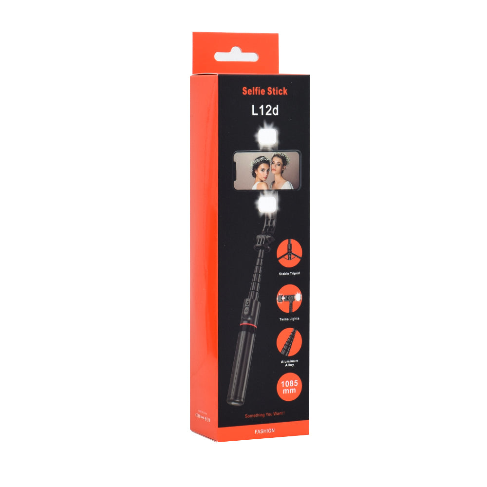 Selfie Stick Bluetooth Techsuit L12D, Universal, Negru