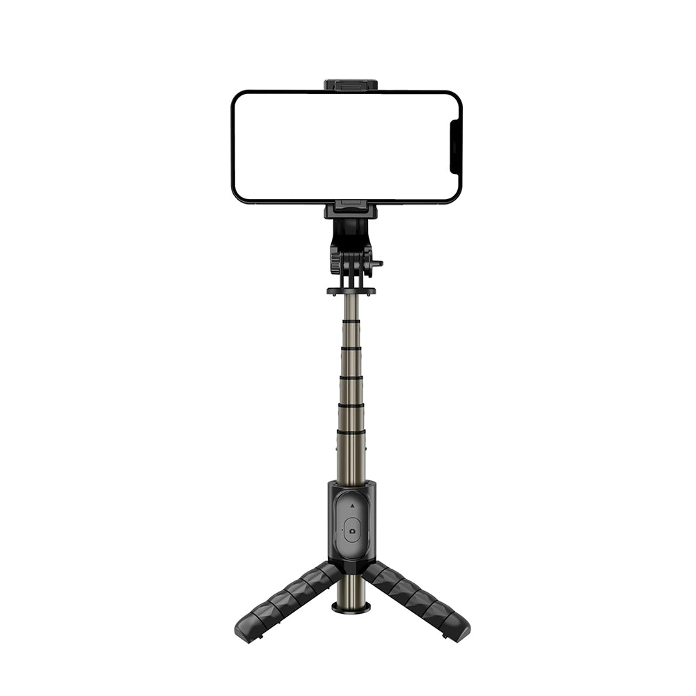 Selfie Stick Bluetooth Techsuit Q10, Universal, Negru