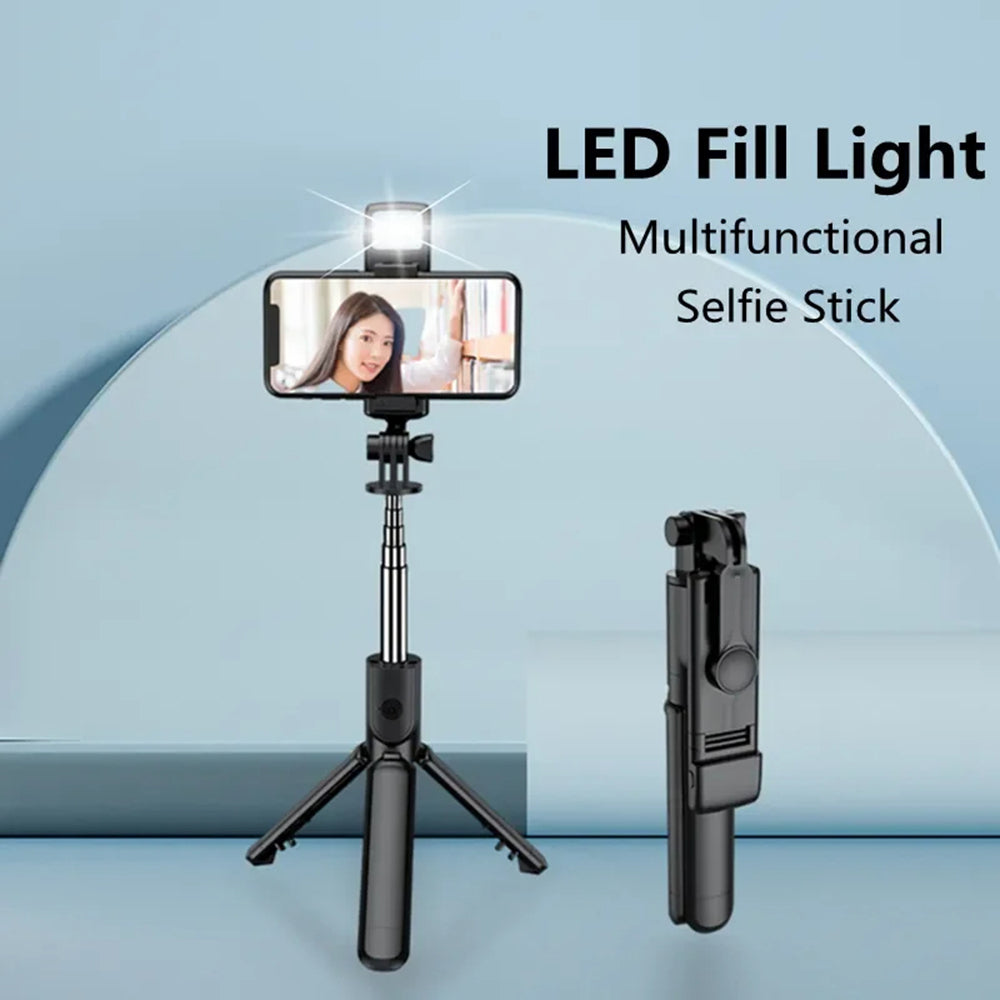Selfie Stick Bluetooth Techsuit S03-S, Universal, Negru