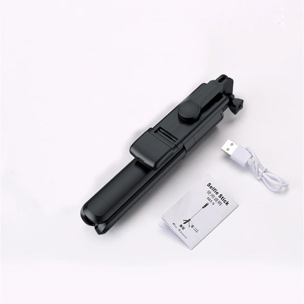 Selfie Stick Bluetooth Techsuit S03-S, Universal, Negru