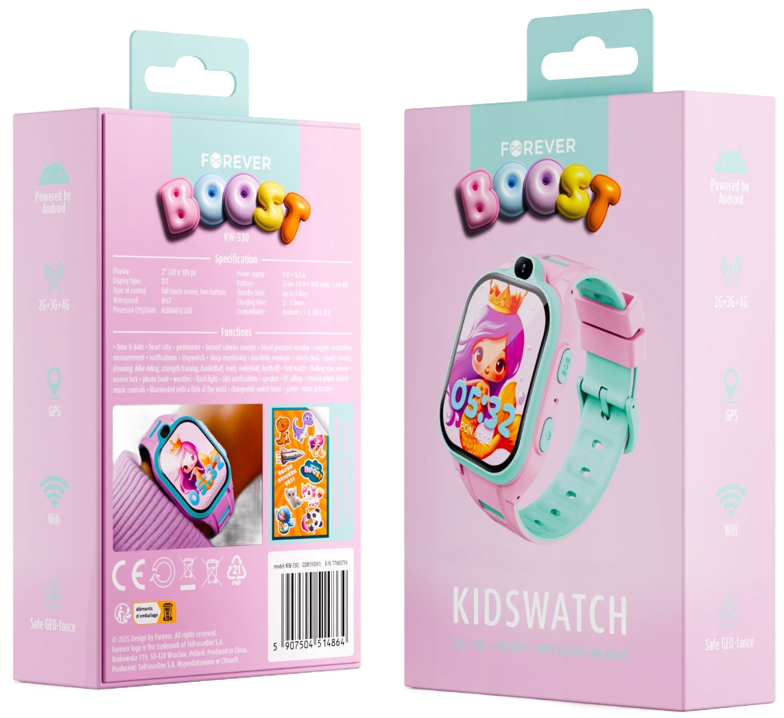 Smartwatch Forever Kids Boost KW-530 Call, Roz