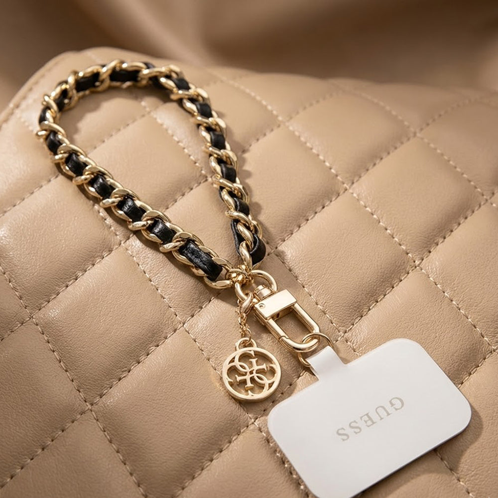 Snur Telefon Guess Saffiano 4G Charm, Negru