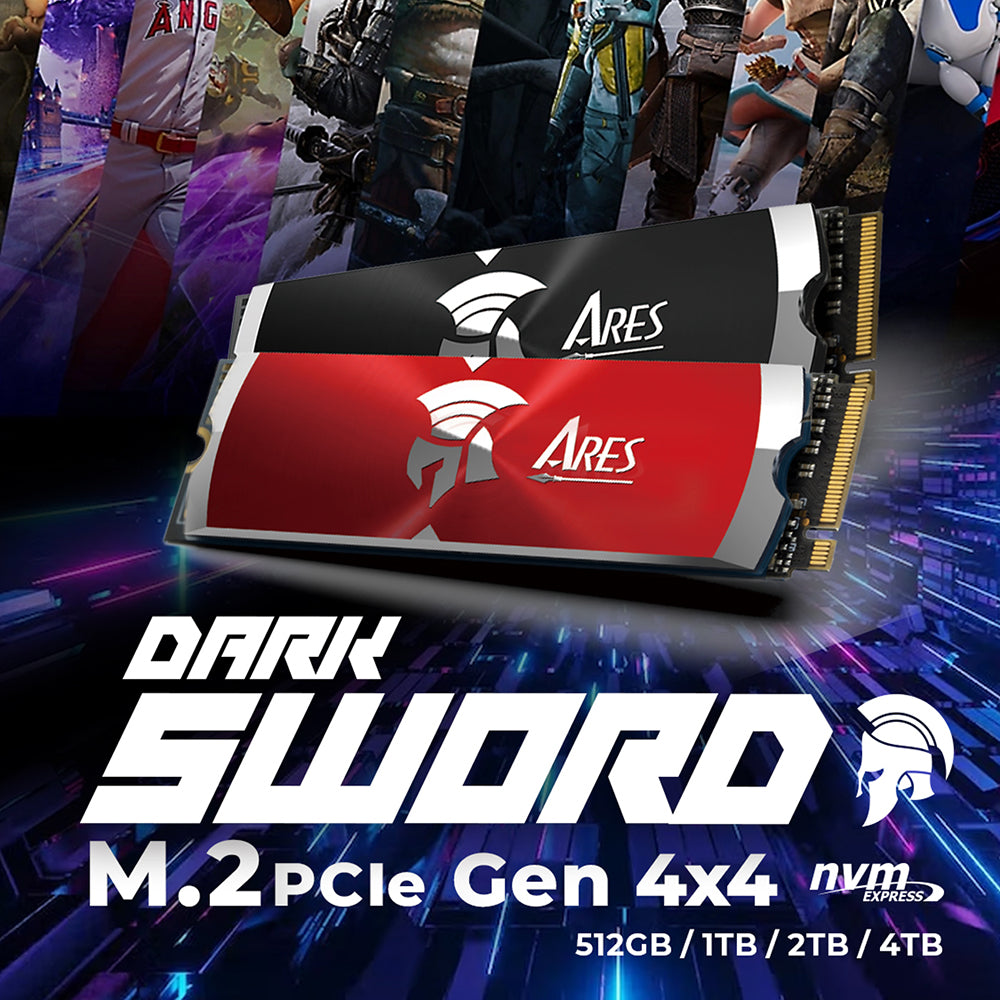 Solid State Drive (SSD) Dato Ares Dark Sword, 4TB, NVMe 1.4, PCIE Gen4x4, Rosu ARSDSR-4TB