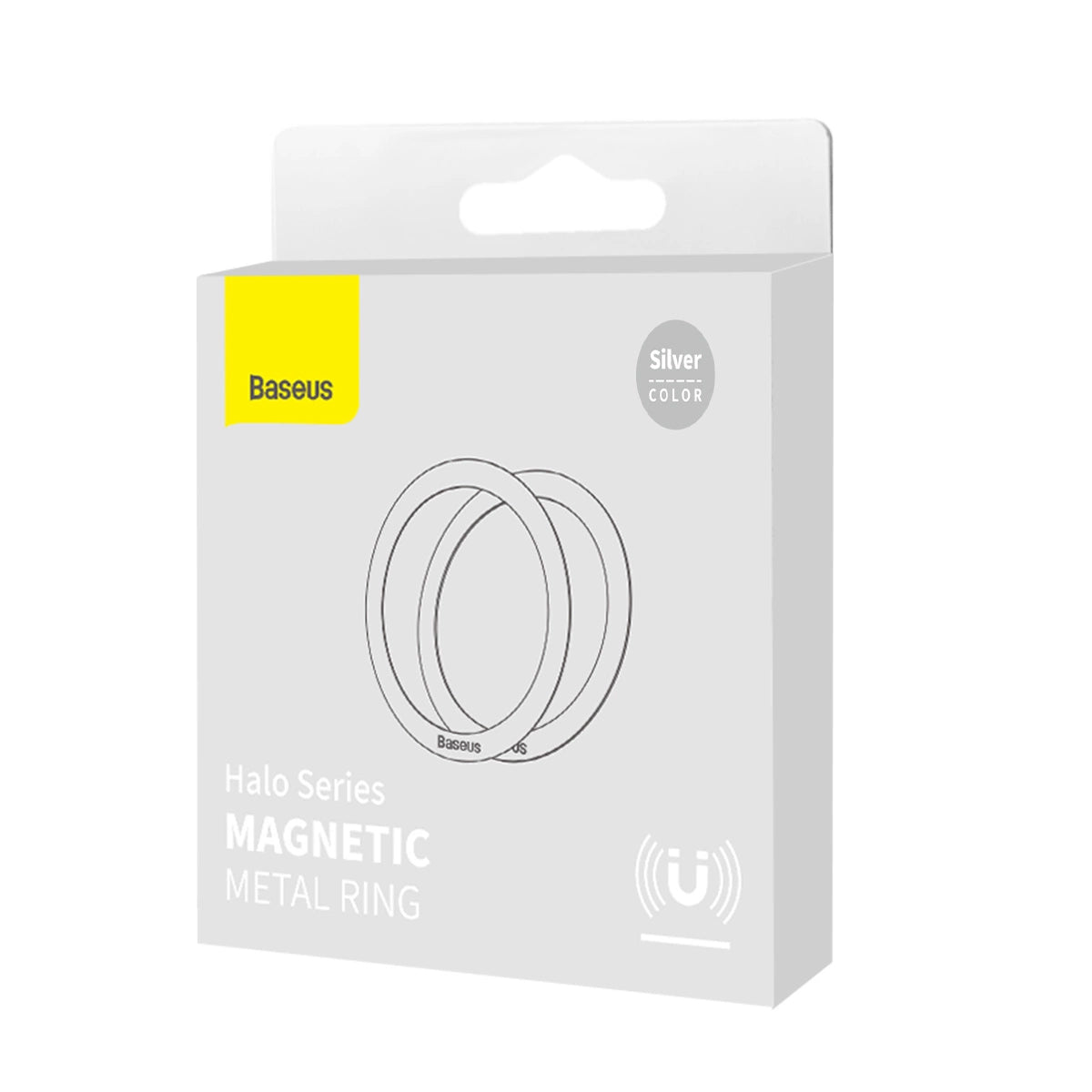 Sticker Metalic Baseus Halo, Set 2 bucati, Argintiu PCCH000012