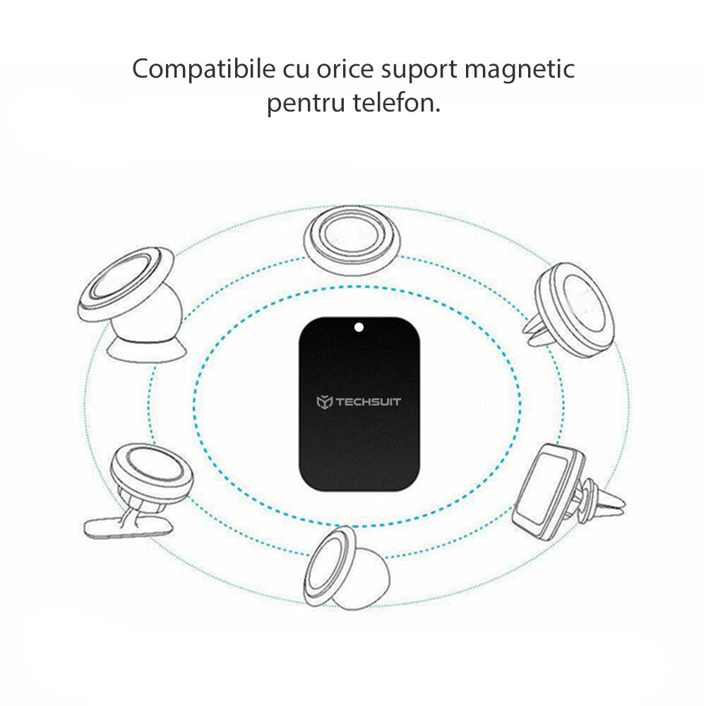 Sticker Metalic Techsuit MP03 2in1, Negru