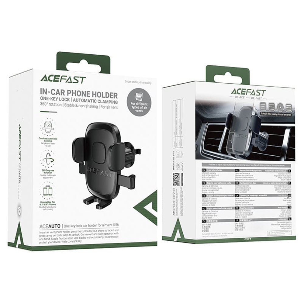 Suport Auto Acefast D56, 4.7inch - 6.9inch, Negru