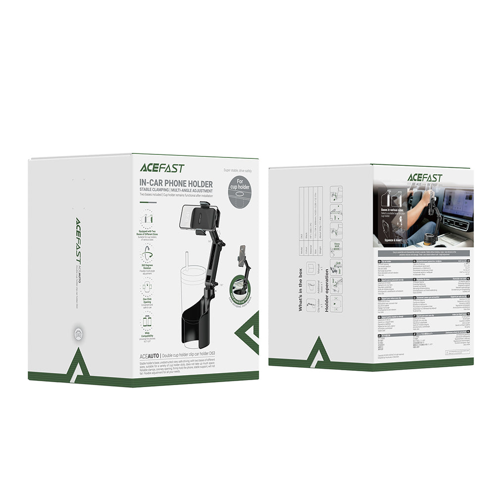 Suport Auto Acefast D63, 4.7inch - 6.9inch, Negru
