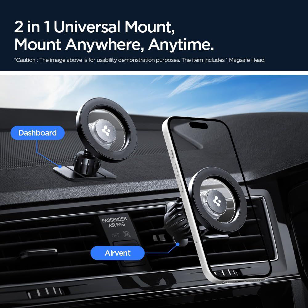 Suport Auto Magnetic Spigen MFT13, Universal, Argintiu ACP08314