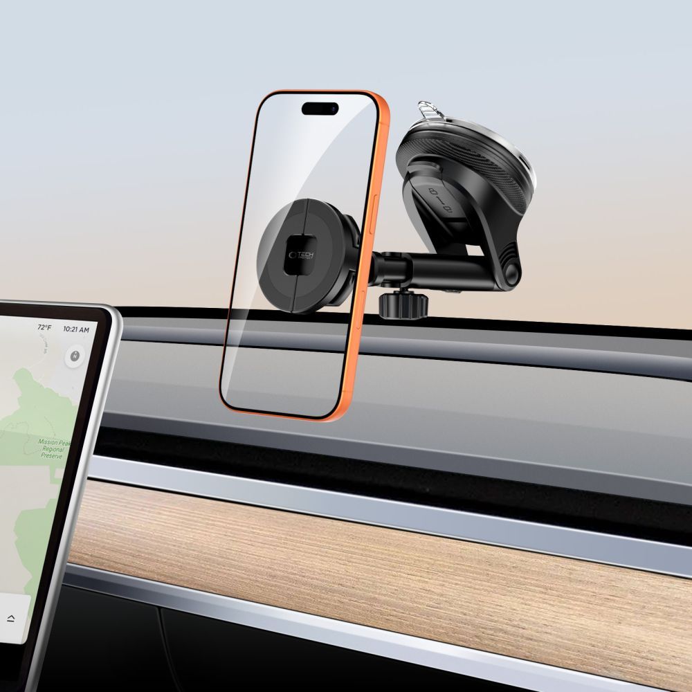 Suport Auto Magnetic Tech-Protect N62 2in1, Universal, Negru