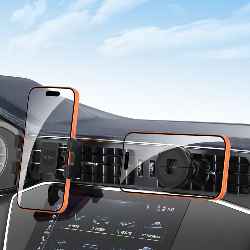 Suport Auto Magnetic Tech-Protect N62 2in1, Universal, Negru