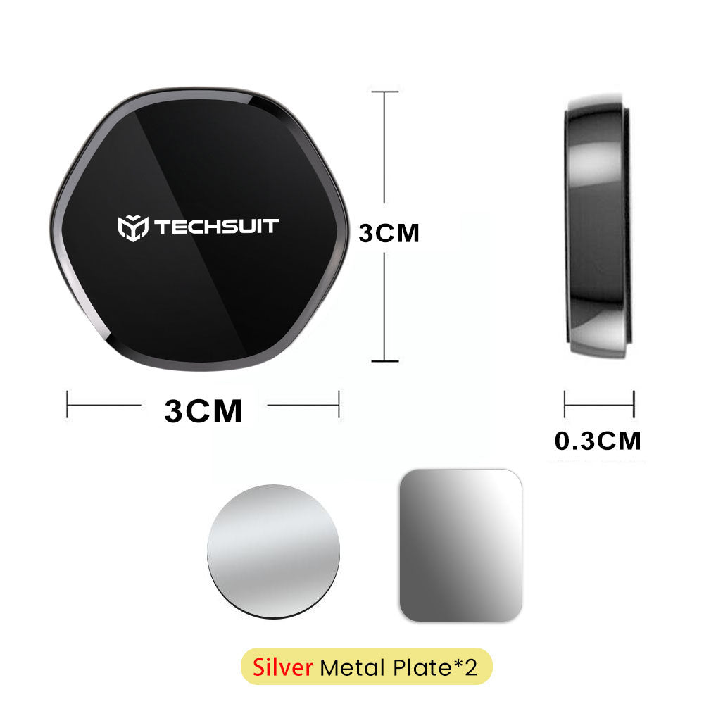 Suport Auto Magnetic Techsuit HOLD210-C, Universal, Negru
