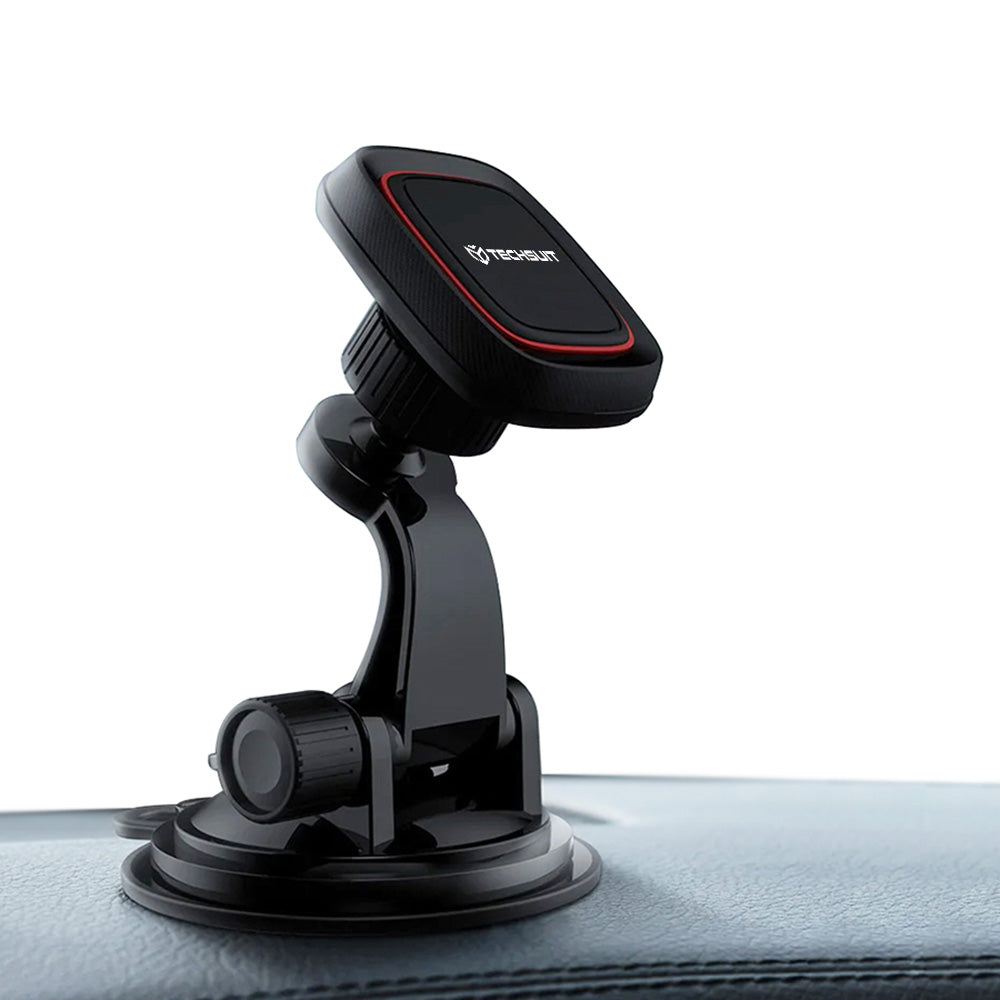Suport Auto Magnetic Techsuit S6, Universal, Negru Rosu