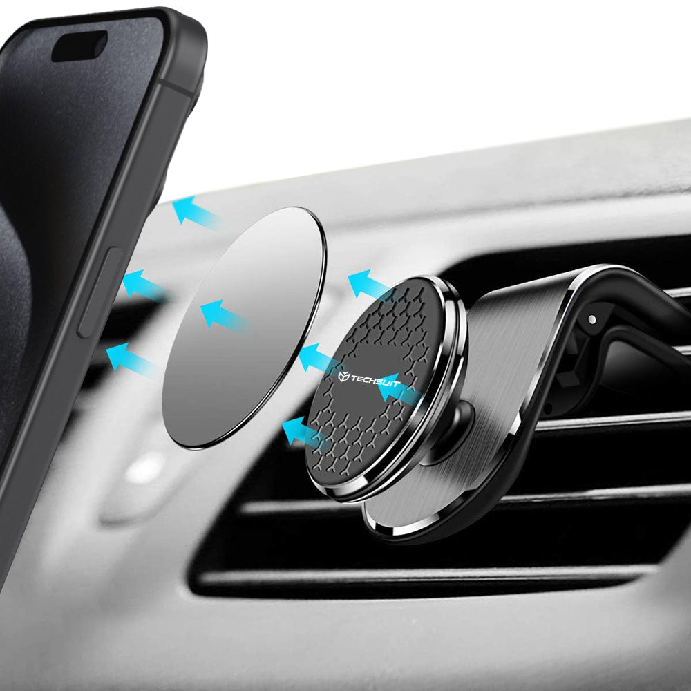 Suport Auto Magnetic Techsuit S8, Universal, Argintiu