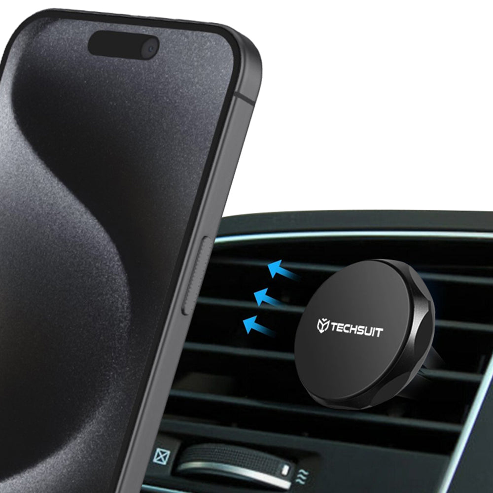 Suport Auto Magnetic Techsuit S9, Universal, Argintiu