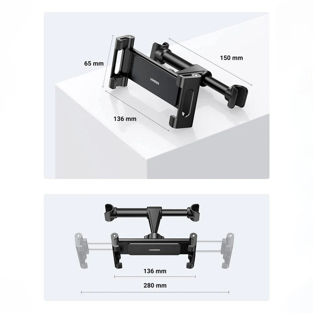 Suport Auto Tetiera UGREEN LP160 (60108) pentru Telefon / Tableta, 4.7inch - 12.9inch, Negru