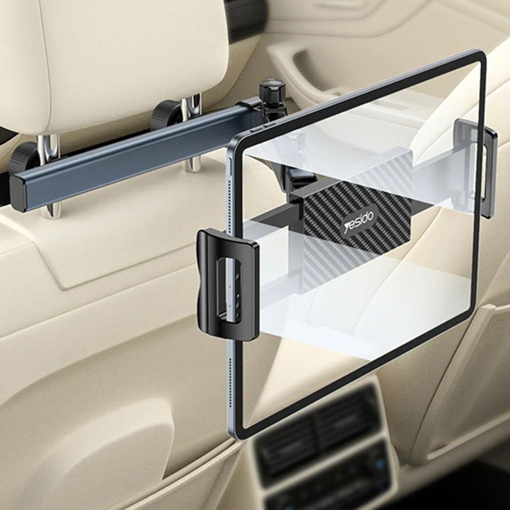 Suport Auto Tetiera Yesido C294 pentru Telefon / Tableta, 4.7inch - 13inch, Negru