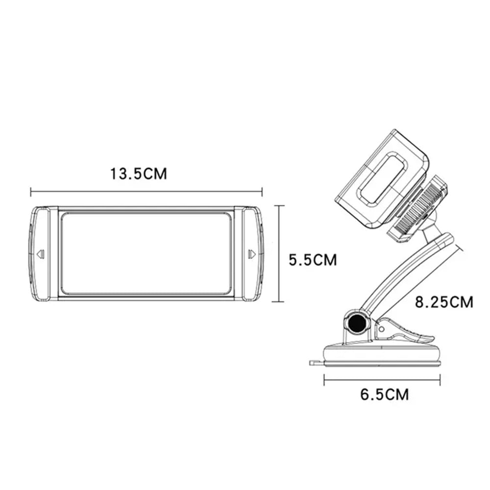 Suport Auto Yesido C171, 4.7inch - 12inch, Negru