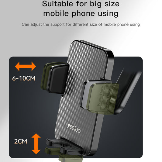 Suport Auto Yesido C173, 4.7inch - 7.2inch, Negru