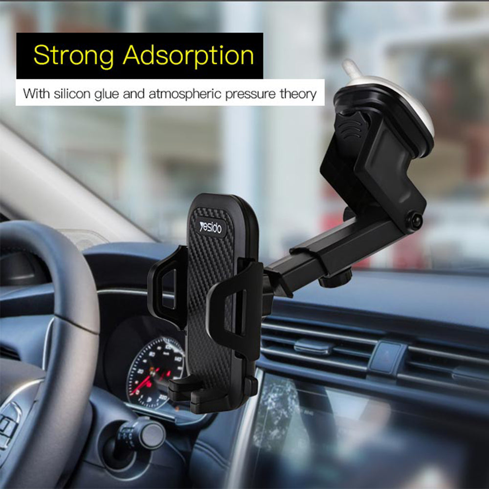 Suport Auto Yesido C23, 3.8inch - 6.4inch, Negru