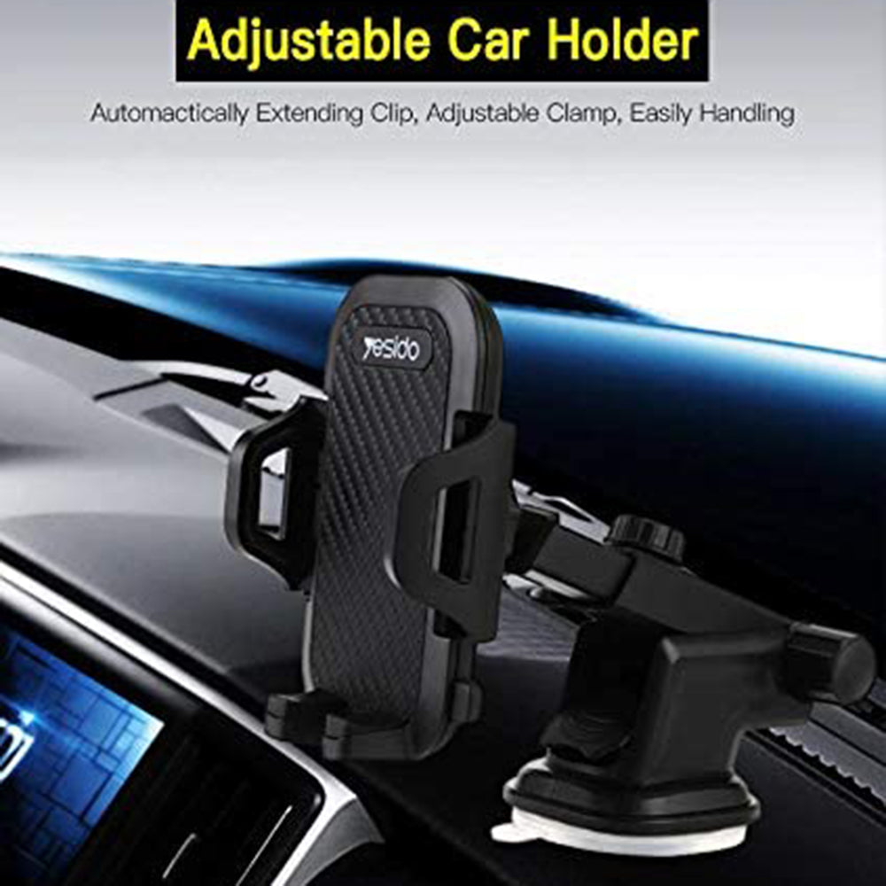 Suport Auto Yesido C23, 3.8inch - 6.4inch, Negru