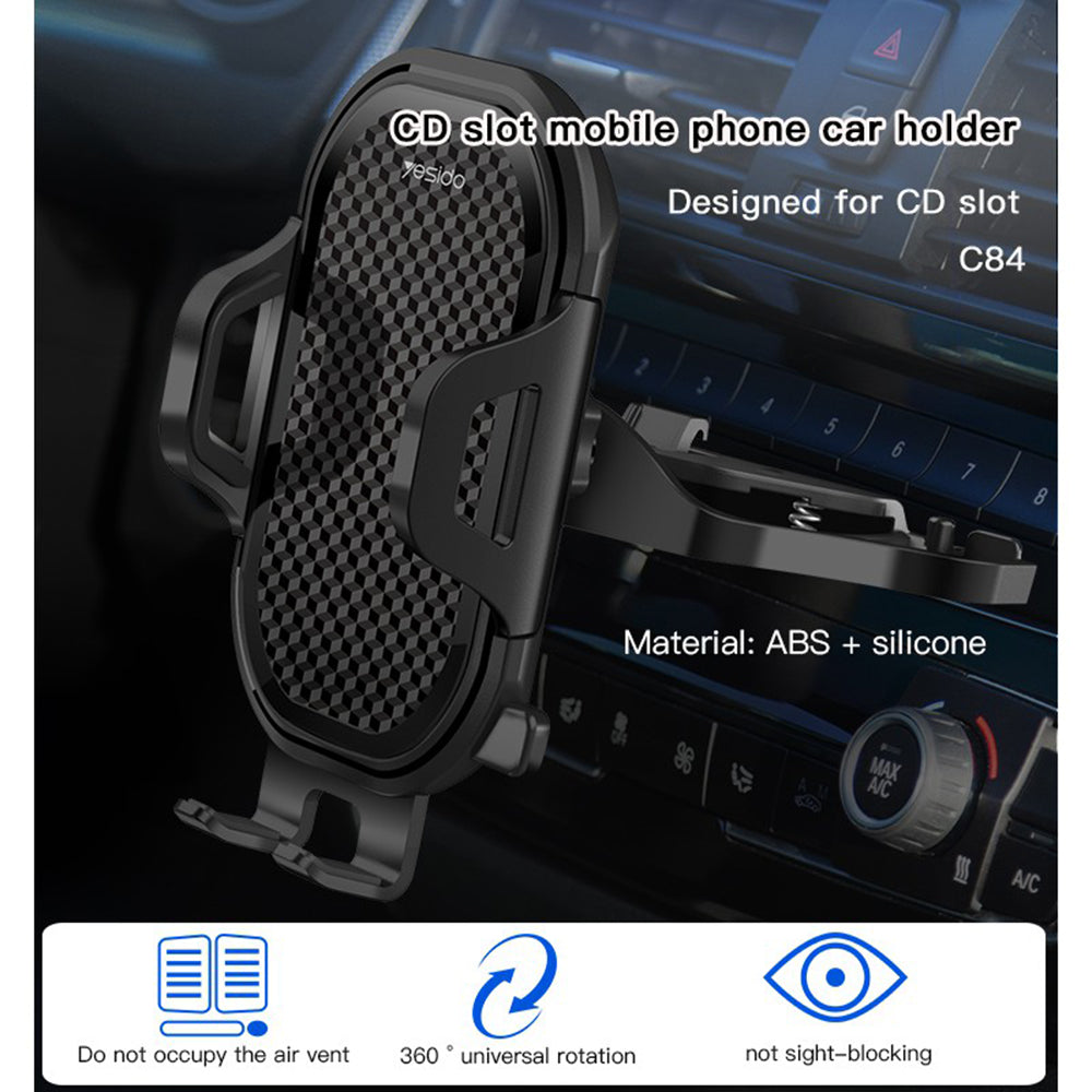 Suport Auto Yesido C84, 4.7inch - 7.4inch, Negru