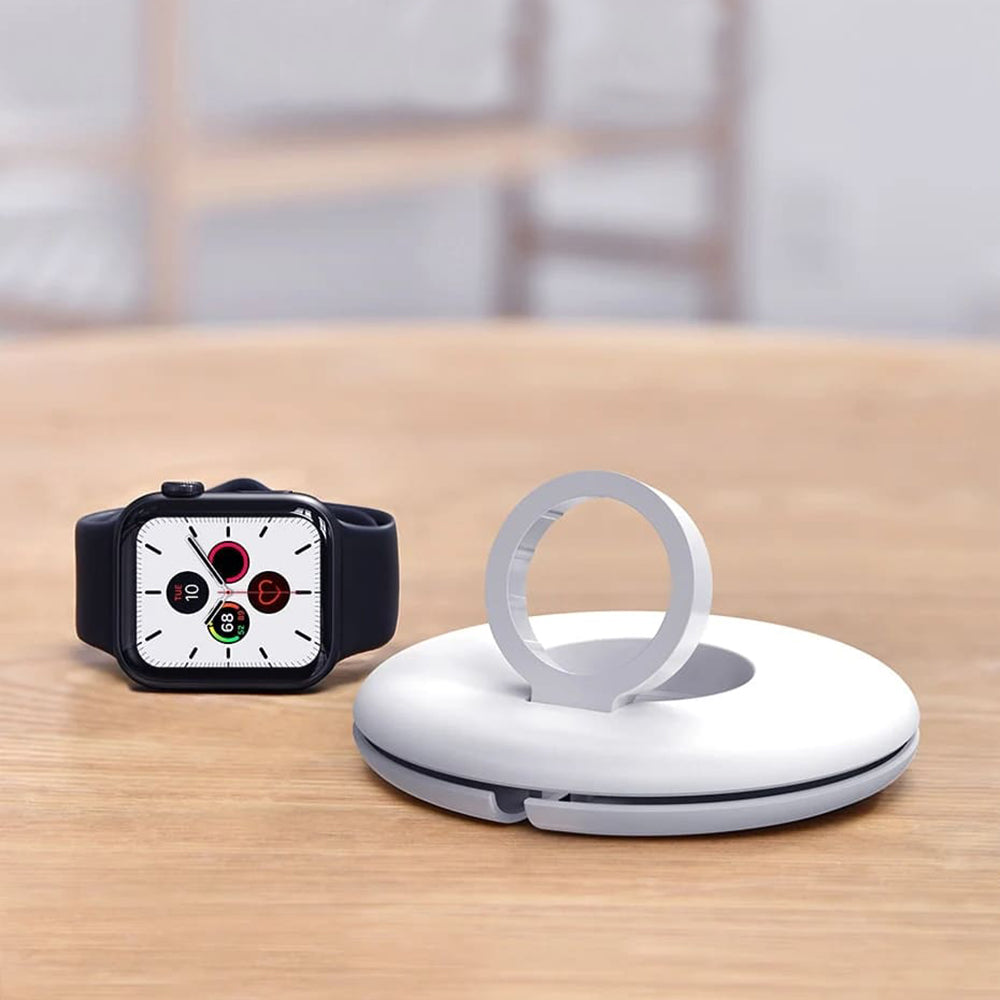 Suport Baseus BS-W511R pentru Incarcator Wireless Apple Watch Series, Alb ACSLH-02