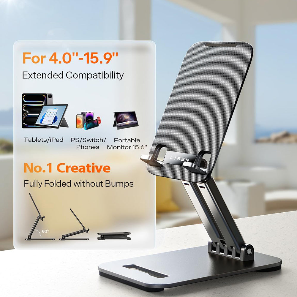 Suport Birou Lisen pentru Telefon / Tableta, 4inch - 15.9inch, Negru YL0424080007