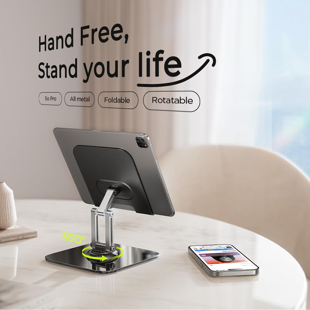 Suport Birou Lisen Q18 pentru Telefon / Tableta, 4.7inch - 12.9inch, Negru YL0423120002