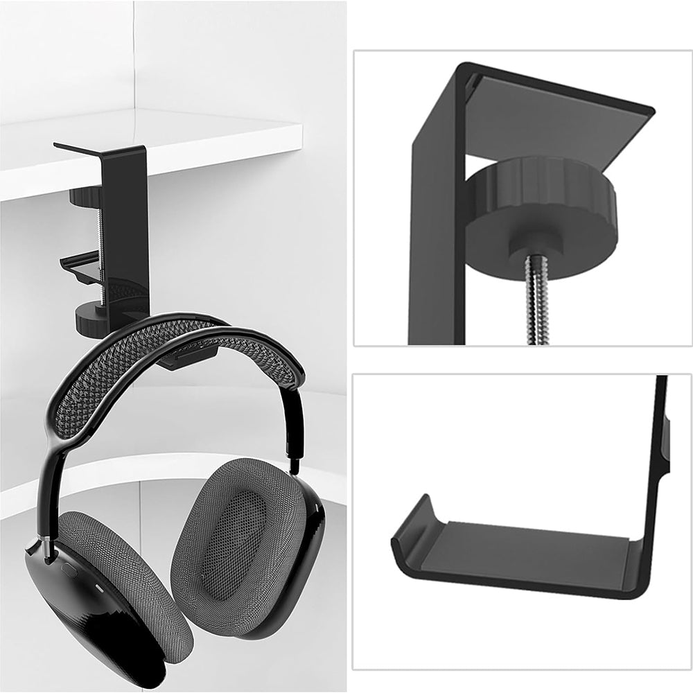 Suport Birou Techsuit DH2 pentru Casti / Geanta, Negru