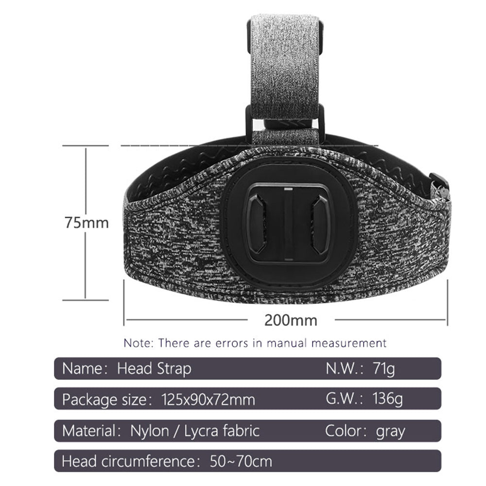 Suport Cap Camera Sport Techsuit JX-003 pentru GoPro Series, Gri