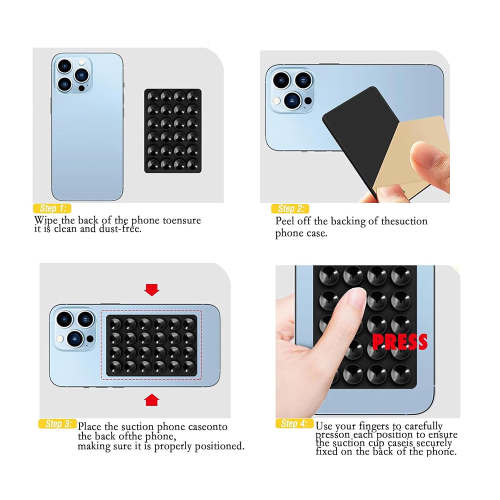 Suport cu Ventuze Techsuit SB-PAD, Negru