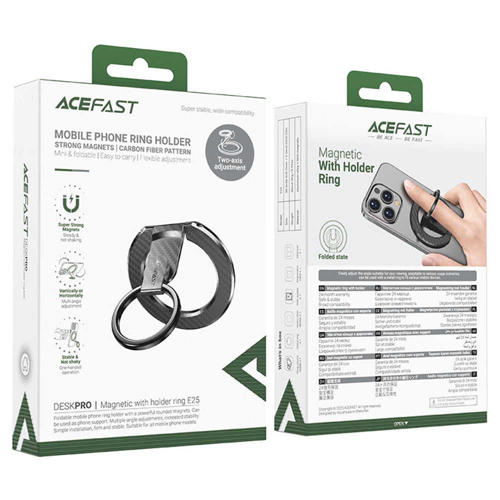 Suport Inel Acefast E25, Universal, Argintiu