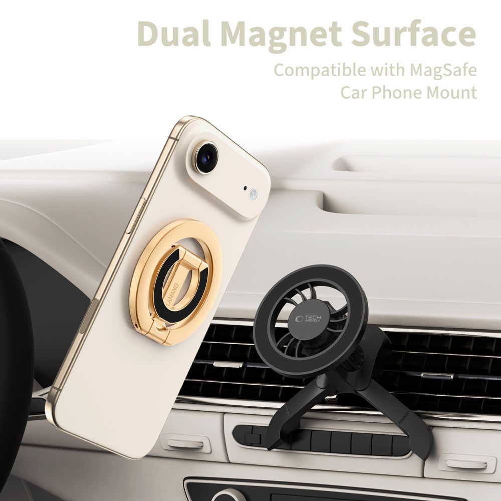 Suport Inel Tech-Protect MMR400 Lamano, Universal, Auriu