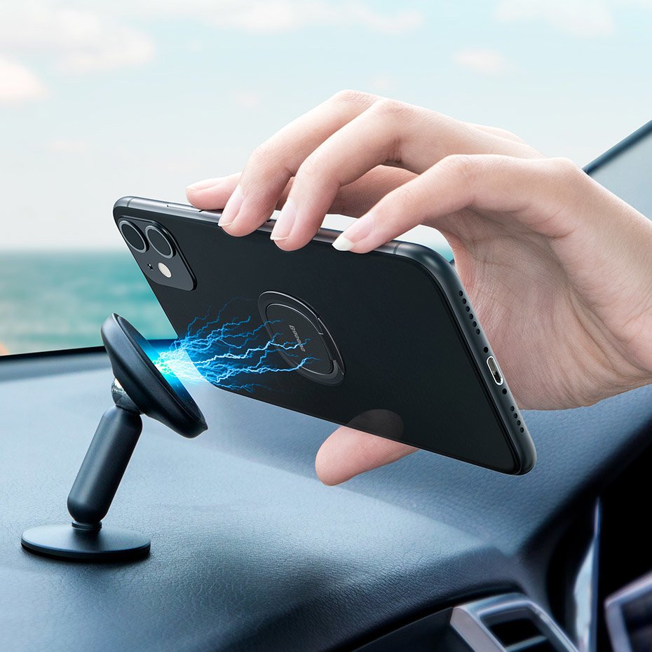 Baseus Ultrathin Universal Handy-Halterung mit Ring | Grau