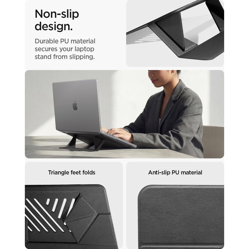 Suport Spigen Slim Fold LD201-S6 pentru Laptop max. 14inch, Negru AMP11115
