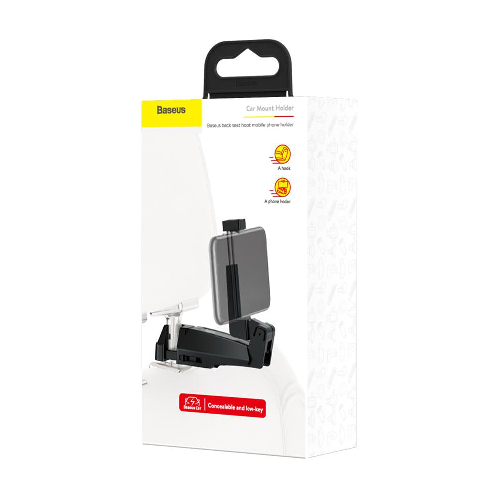 Suport Auto Tetiera Baseus BackSeat Hook, Universal, Negru SUHZ-A01