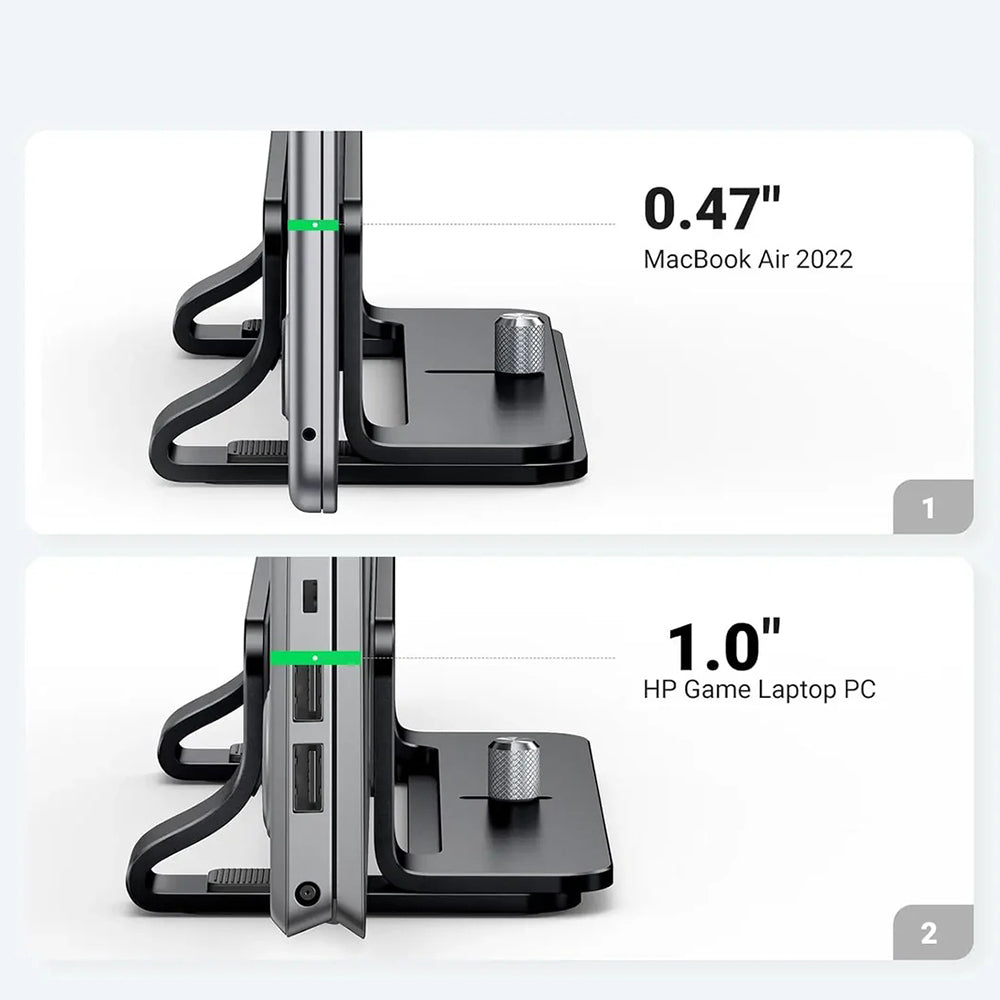 Suport Vertical UGREEN LP258 (25706) pentru Laptop cu grosime 12mm - 26mm, Negru